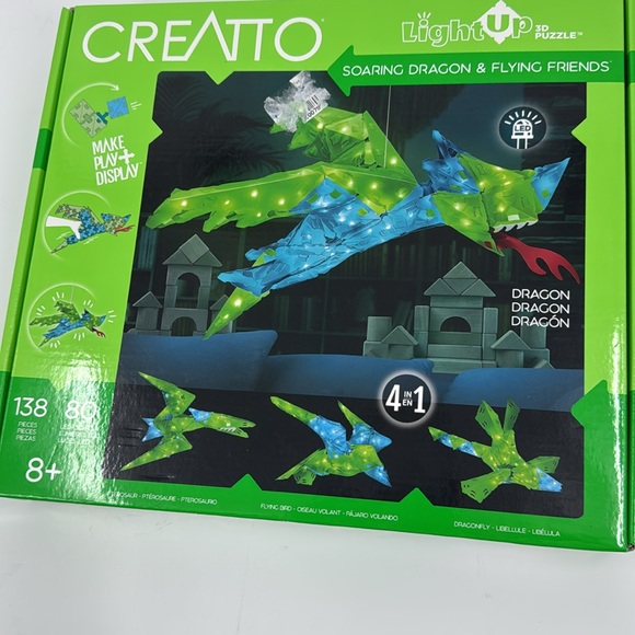 Creatto Light-Up 3D Puzzle - Dragon and Flying Friends NEW - Picture 6 of 16